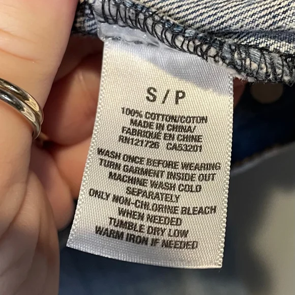 Aeropostale Jean Jacket Womens Small Blue Denim Classic Y2K Trucker Upcycle - Picture 4 of 10